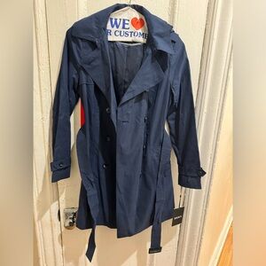 New DKNY Spring/Fall Hooded Trench Coat Size XS With Removable Hood